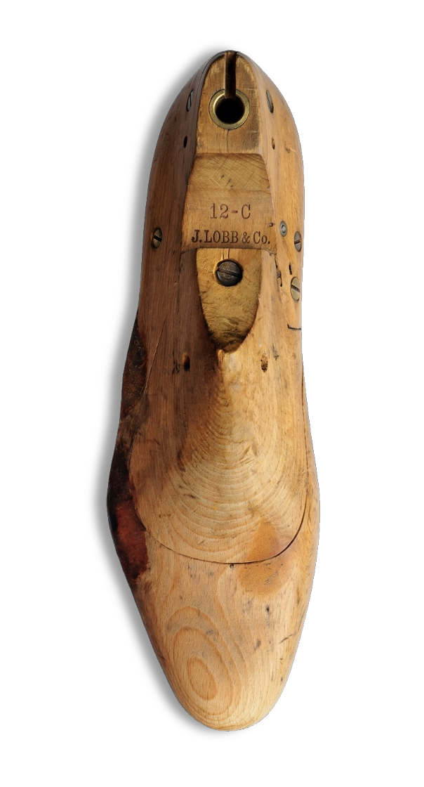 Wooden shoe sculpture